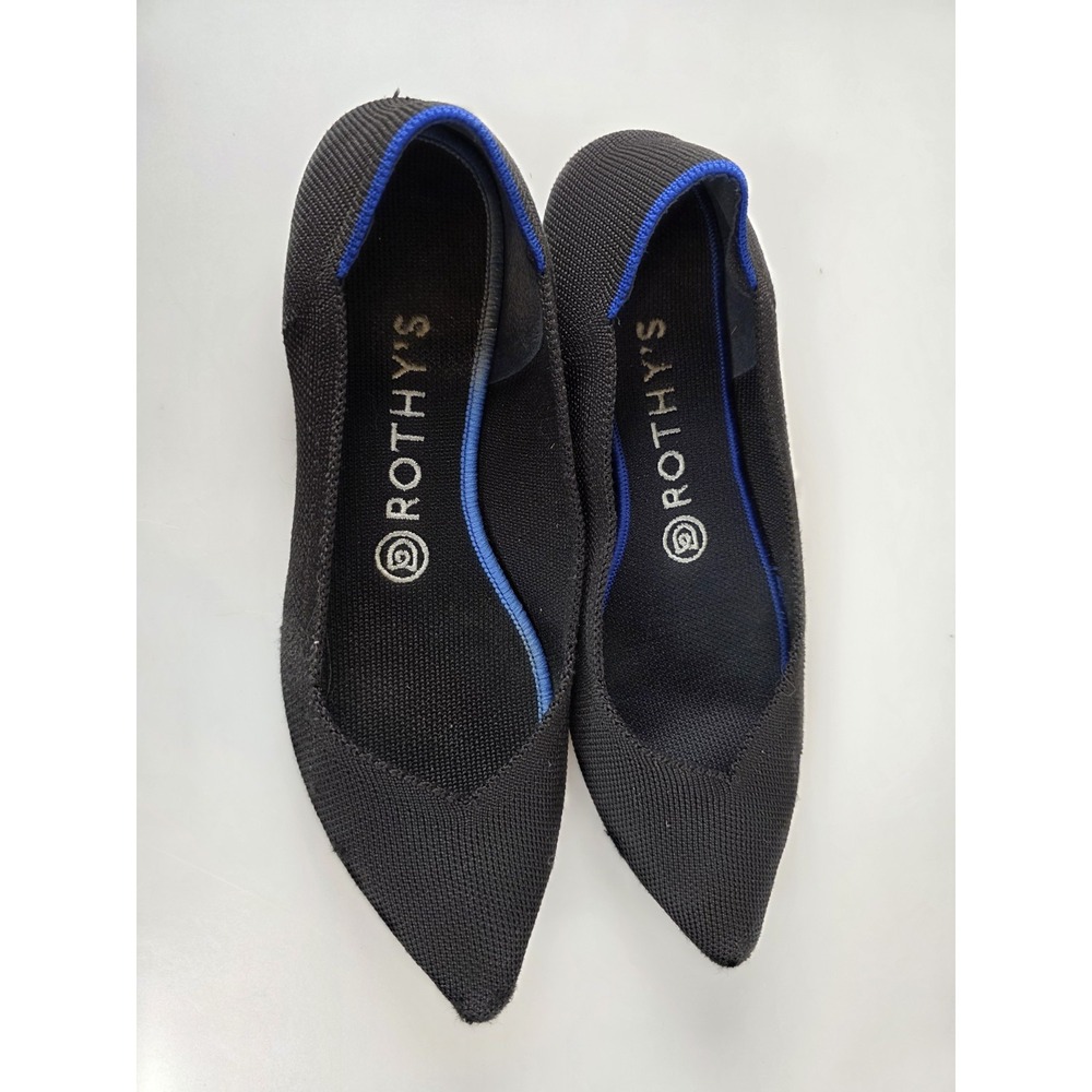 Rothys The Point Ballet Flat Black Size 7.5